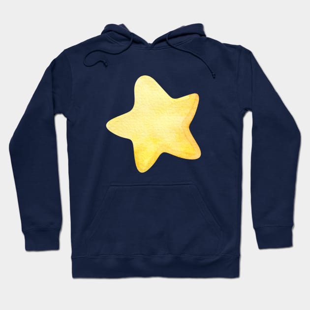 Yellow star Hoodie by shoko